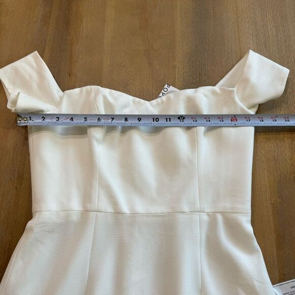 Dress The Population Bailey Dress in‎ Off-White Size Large - Picture 5 of 14